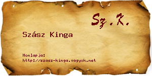 Szász Kinga névjegykártya