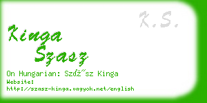 kinga szasz business card